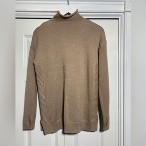 Tahari mock neck sweater with side slits size medium